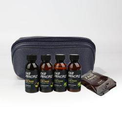 Портативный набор туалетных принадлежностей в черной сумочке, 5 предметов