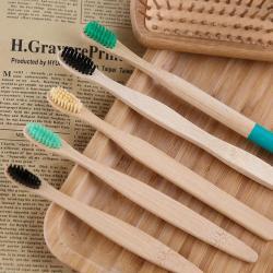 Многоразовые бамбуковые зубные щетки с мягкой щетиной, OEM