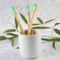 Бамбуковые зубные щетки с мягкой щетиной, ваше ЛОГО