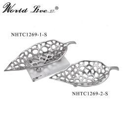 Керамическая салатница в форме листа в роскошном стиле