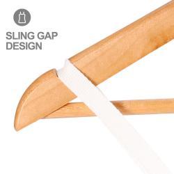 Вешалка для брюк с защитой от кражи из натурального дерева 