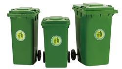 Пластиковый мусорный бак с колесами