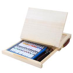 Акриловый набор для рисования с деревянным мольбертом, для детей