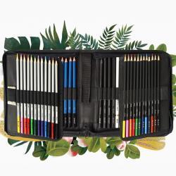 Профессиональный набор цветных карандашей 54 шт. для детей