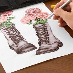 Профессиональный набор цветных карандашей 54 шт. для детей