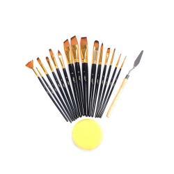 Набор кистей для рисования с нейлоновой масляной ручкой и деревянной ручкой