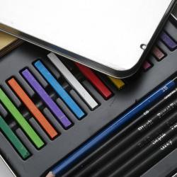 Набор из 24 пастельных карандашей для рисования эскизов