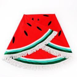 Круглое пляжное полотенце из микрофибры, с принтом 