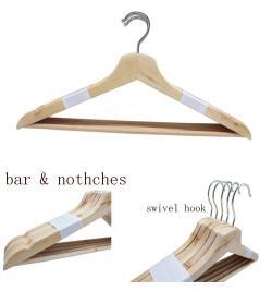 Деревянная вешалка для одежды YIKAI 