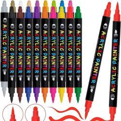 Двухсторонние акриловые маркеры для рисования на керамике и камне (арт. 21101989)