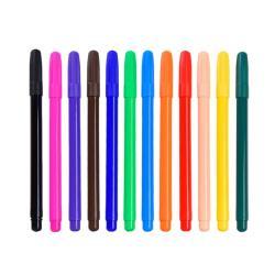 Акварельные маркеры с логотипом на заказ, 12 цветов, тонкие наконечники (арт. 21101997)