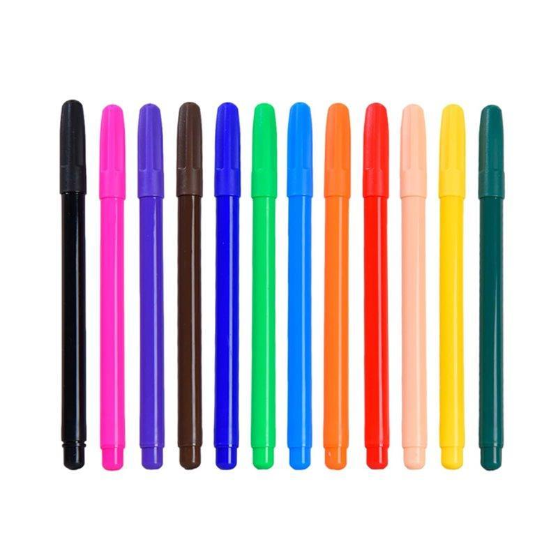 Нетоксичные акварельные маркеры, 12 цветов, гладкие в использовании (арт. 21102005)