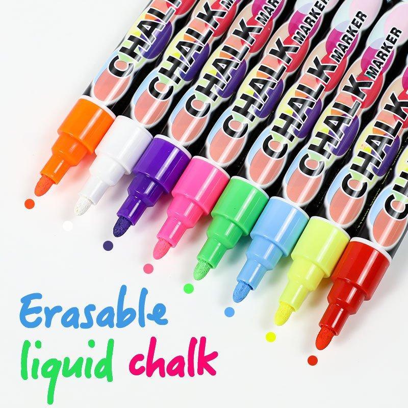 Набор меловых маркеров для сухого и мокрого стирания, 8 цветов (арт. 21102051)