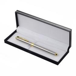 Синяя шариковая ручка-роллер с логотипом, подарочная коробка для офиса (арт. 21081947)