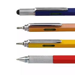 Многофункциональная металлическая ручка 6 в 1: стилус, линейка, отвертка (арт. 21082011)