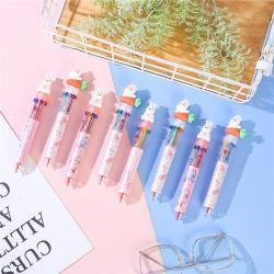 Шариковая ручка с 10 цветами, на заказ, милые ручки для школьников (арт. 21082071)