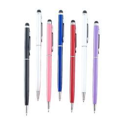 Пластиковая ручка-стилус 2 в 1 с логотипом, рекламная подарочная ручка (арт. 21082100)