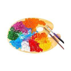 Деревянная палитра для художников с отверстием для большого пальца, на заказ (арт. 21082372)