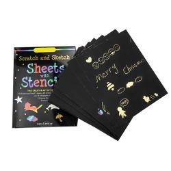 Набор скретч-бумаги для мальчиков и девочек, подарок на День рождения и Рождество (арт. 21082451)