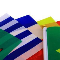 Немецкий флаг 14x21 см с пластиковым шестом для фанатов (арт. 21102838)