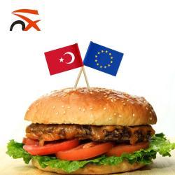 Декоративный флаг-зубочистка с логотипом и деревянной палочкой (арт. 21102865)