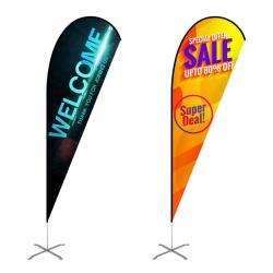 Полиэстеровые баннеры-перья для уличной рекламы, каплевидный флаг (арт. 21102960)