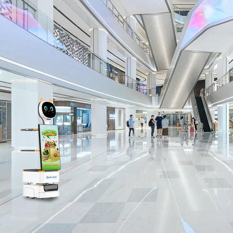 Бизнес-робот с рекламным дисплеем и 3 подносами для супермаркетов (арт. 29101670)