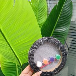 Холст с логотипом, чёрный круглый для детей с преднапечатанным рисунком (арт. 04111543)