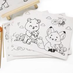 Набор для детского рисования с мольбертом, 26 предметов, мультяшный дизайн (арт. 04111549)