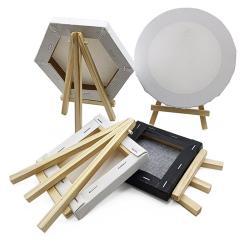 Детский мини-набор 10*10см с холстом и мольбертом из сосны (арт. 04111552)