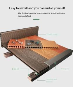 УФ-защищённый настил WPC с 3D-текстурой для террасы и бассейна (арт. 04111779)