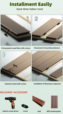 Приятный на ощупь композитный настил WPC с текстурой дерева для террасы и бассейна (арт. 04111818)