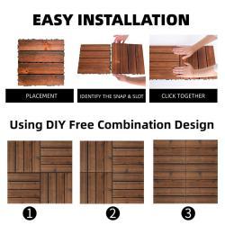 Экологичная плитка Tercel WPC для террасы и сада, замковое соединение (арт. 04111835)