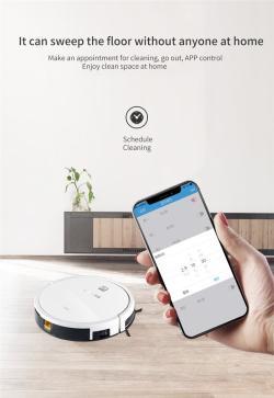 Робот-пылесос с автоматической зарядкой и WiFi, поддержка Tuya (арт. 04111217)