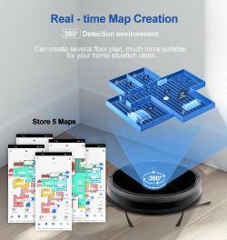 Робот-пылесос с автоматической базой для самоочистки и мощным всасыванием (арт. 04111305)