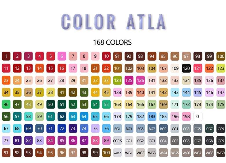 Набор маркеров для рисования и живописи для художников, с двумя концами и спиртовыми чернилами (арт. 2711755)