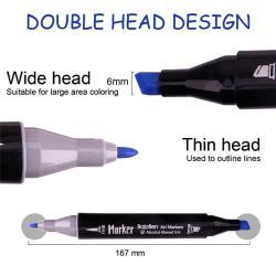 Набор маркеров для рисования с двумя концами, 8-24 цвета для художников и творчества (арт. 2711762)