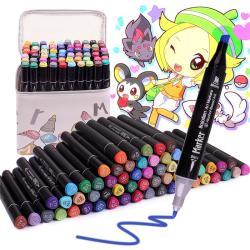 Набор маркеров для рисования с двумя концами, 8-24 цвета для художников и творчества (арт. 2711762)