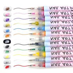 Набор из 12 маркеров для рисования ногтей, акриловые маркеры для акварельного рисования (арт. 2711781)