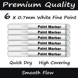 Перманентный белый маркер 0.7 мм для пластика, бумаги, быстрая сушка и удобное письмо (арт. 2711786)