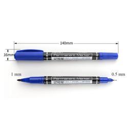 Мини маркер с двойной головкой, постоянный маркер для черного CD диска, индивидуальный логотип (арт. 2811421)