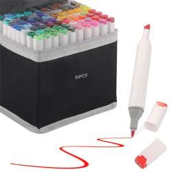 Набор маркеров для рисования, 80 цветов, двухсторонние масляные маркеры для акварельного рисования (арт. 2811453)