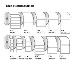 OEM белые термоэтикетки в рулонах, самоклеющиеся, пустые (арт. 2611555)