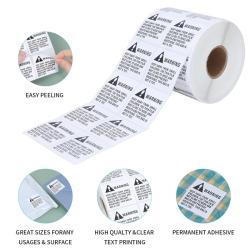 Термоэтикетки 150x100 мм с маркировкой "Хрупкий груз" для логистики (арт. 2611616)