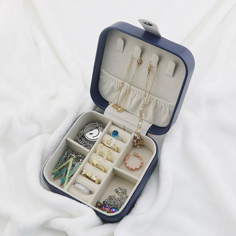 Органайзер для украшений из PU кожи, дорожная шкатулка для серег и колец с логотипом (арт. 2611631)