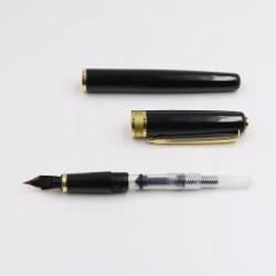 Популярная перьевая ручка из нержавеющей стали с золотым зажимом, для бизнеса (арт. 2611649)