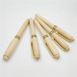 Кленовая роллер-ручка с логотипом, для подписей, стильный деловой аксессуар (арт. 2611670)