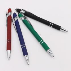 Металлическая ручка-стилус с логотипом, для промоакций, мягкий захват (арт. 2611675)