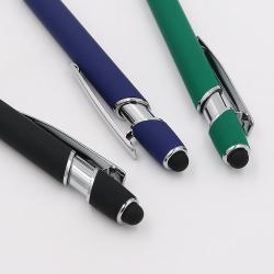 Металлическая ручка-стилус с логотипом, для промоакций, мягкий захват (арт. 2611675)