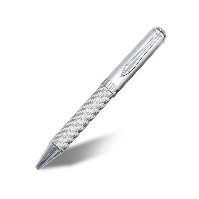 Роскошная ручка из углеродного волокна, серебряный клипс, металлический корпус (арт. 2611705)